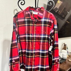 Brand New Old Navy Red Plaid Casual Button Down Shirt